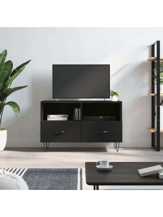 TV skříňka černá 80 x 36 x 50 cm kompozitní dřevo