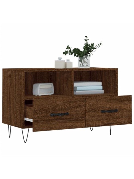 TV skříňka hnědý dub 80 x 36 x 50 cm kompozitní dřevo