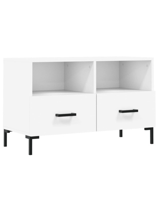 TV skříňka bílá 80 x 36 x 50 cm kompozitní dřevo
