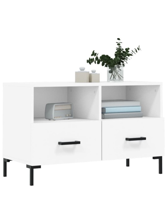 TV skříňka bílá 80 x 36 x 50 cm kompozitní dřevo