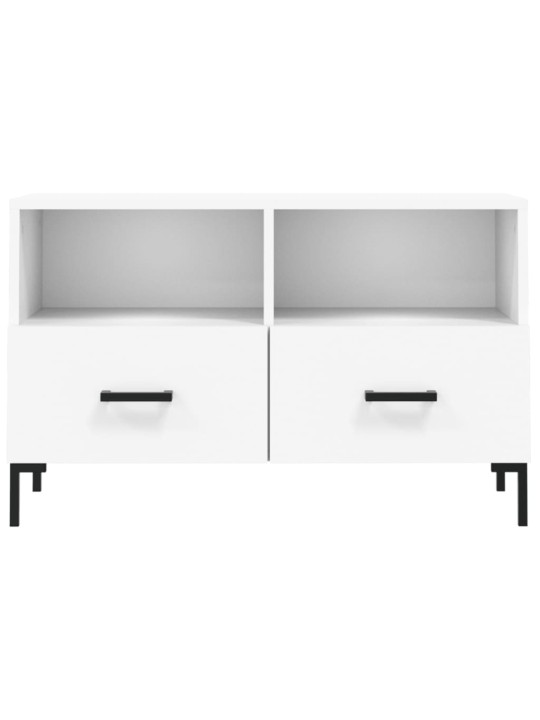TV skříňka bílá 80 x 36 x 50 cm kompozitní dřevo