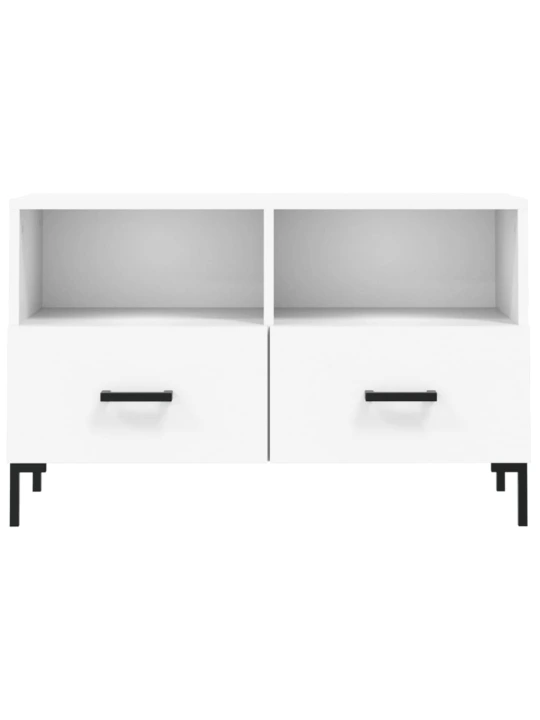 TV skříňka bílá 80 x 36 x 50 cm kompozitní dřevo