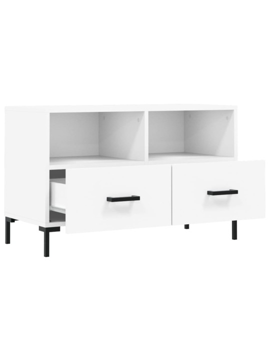 TV skříňka bílá 80 x 36 x 50 cm kompozitní dřevo