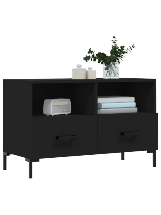 TV skříňka černá 80 x 36 x 50 cm kompozitní dřevo