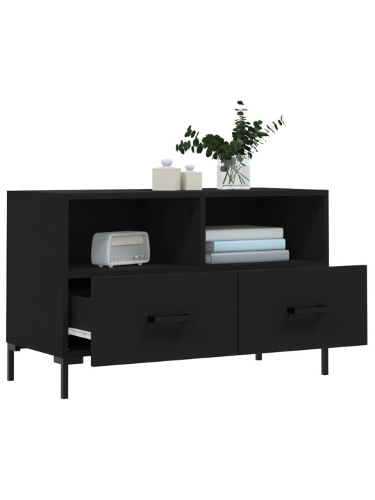 TV skříňka černá 80 x 36 x 50 cm kompozitní dřevo