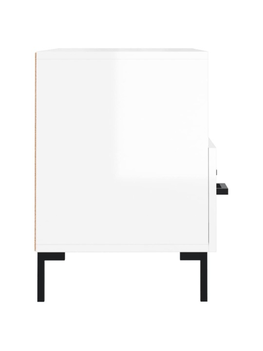 TV skříňka bílá s vysokým leskem 80x36x50 cm kompozitní dřevo