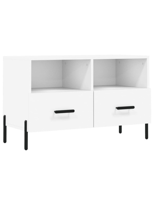 TV skříňka bílá 80 x 36 x 50 cm kompozitní dřevo