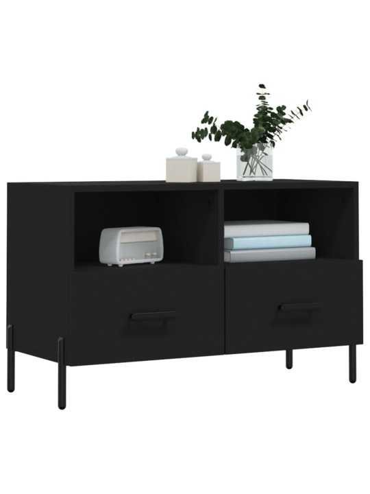TV skříňka černá 80 x 36 x 50 cm kompozitní dřevo