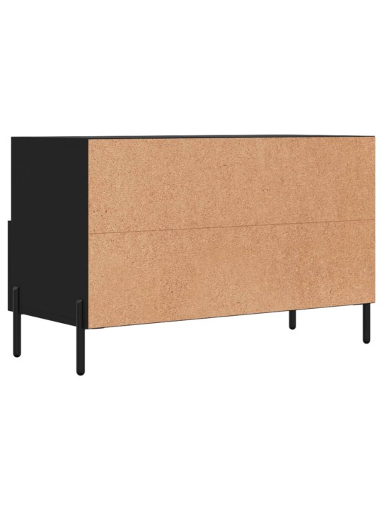 TV skříňka černá 80 x 36 x 50 cm kompozitní dřevo