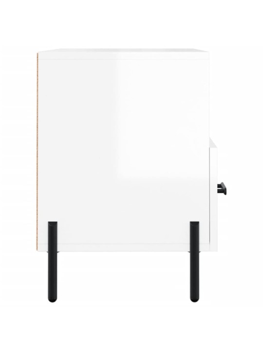 TV skříňka bílá s vysokým leskem 80x36x50 cm kompozitní dřevo