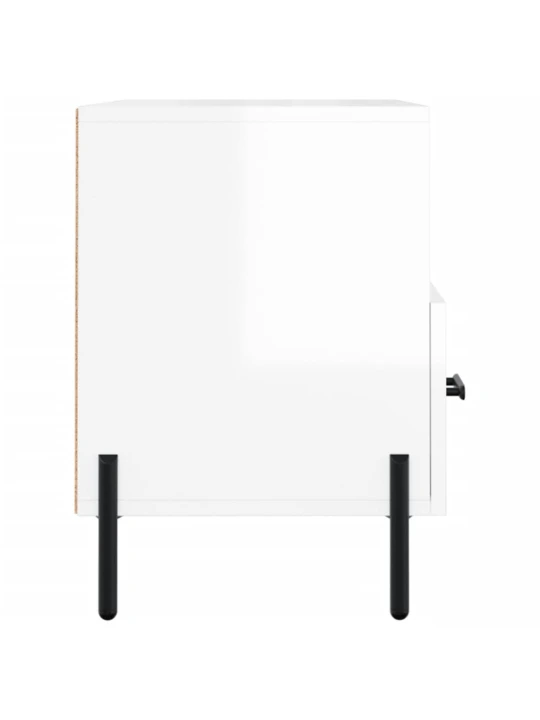TV skříňka bílá s vysokým leskem 80x36x50 cm kompozitní dřevo