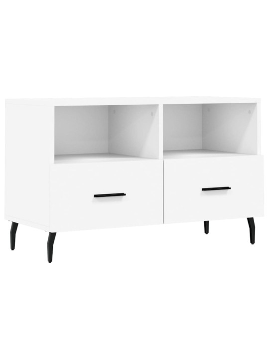 TV skříňka bílá 80 x 36 x 50 cm kompozitní dřevo