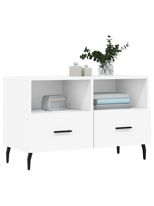 TV skříňka bílá 80 x 36 x 50 cm kompozitní dřevo