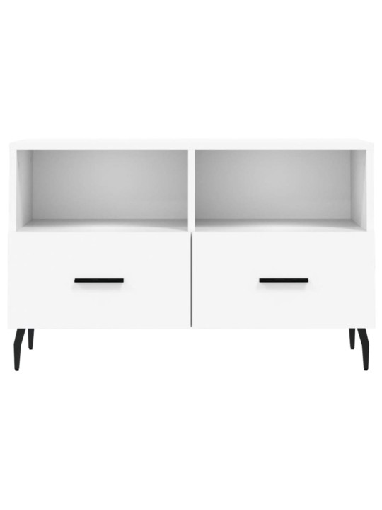 TV skříňka bílá 80 x 36 x 50 cm kompozitní dřevo
