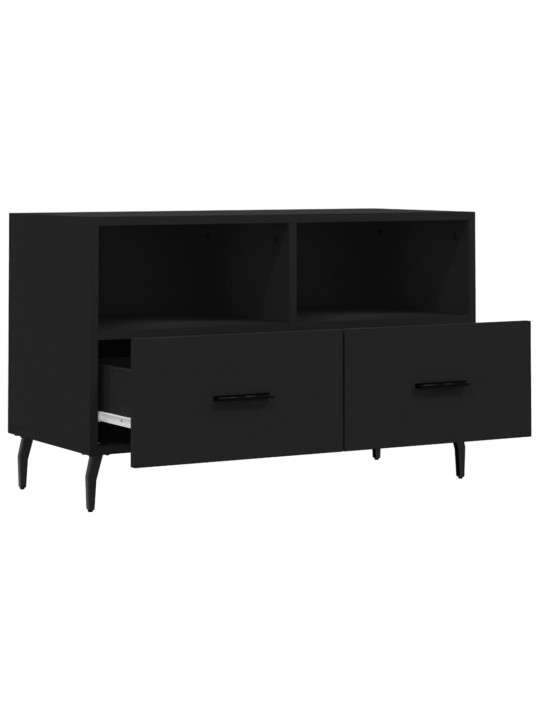 TV skříňka černá 80 x 36 x 50 cm kompozitní dřevo
