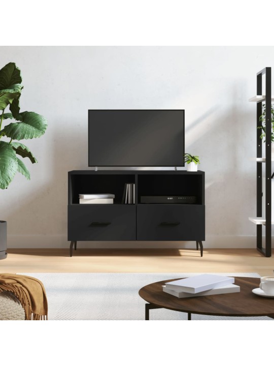TV skříňka černá 80 x 36 x 50 cm kompozitní dřevo