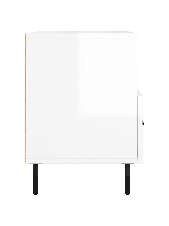 TV skříňka bílá s vysokým leskem 80x36x50 cm kompozitní dřevo