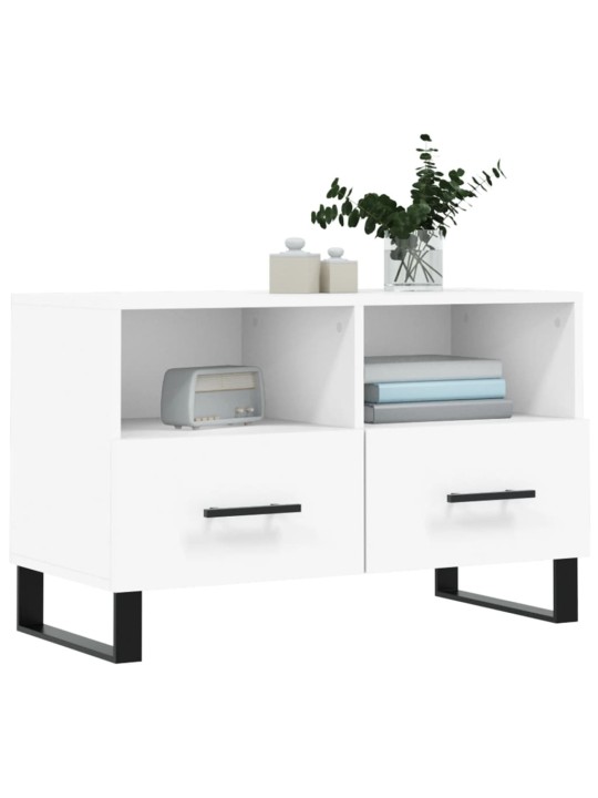 TV skříňka bílá 80 x 36 x 50 cm kompozitní dřevo
