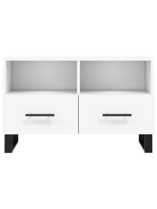 TV skříňka bílá 80 x 36 x 50 cm kompozitní dřevo