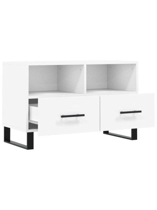 TV skříňka bílá 80 x 36 x 50 cm kompozitní dřevo