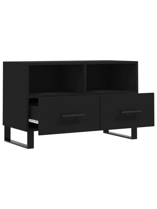 TV skříňka černá 80 x 36 x 50 cm kompozitní dřevo