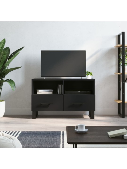 TV skříňka černá 80 x 36 x 50 cm kompozitní dřevo