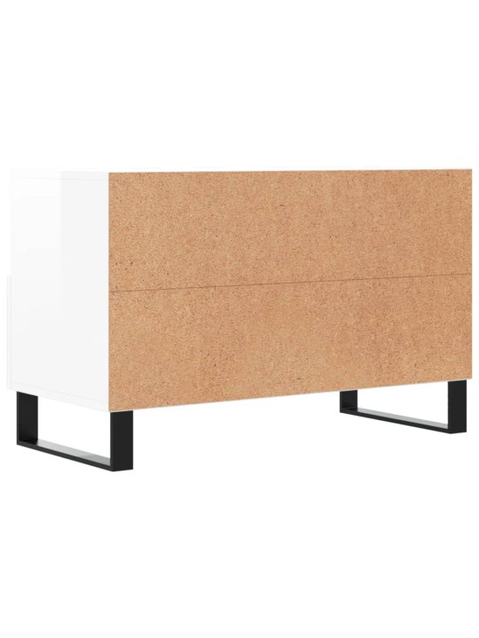 TV skříňka bílá s vysokým leskem 80x36x50 cm kompozitní dřevo
