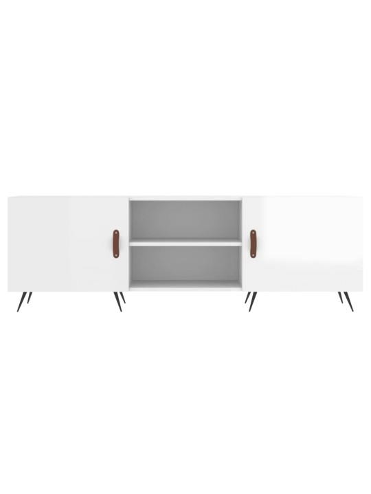 TV skříňka bílá s vysokým leskem 150x30x50 cm kompozitní dřevo