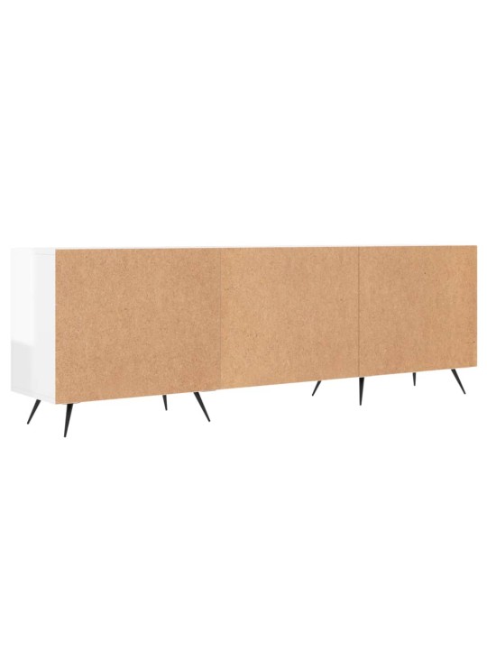 TV skříňka bílá s vysokým leskem 150x30x50 cm kompozitní dřevo