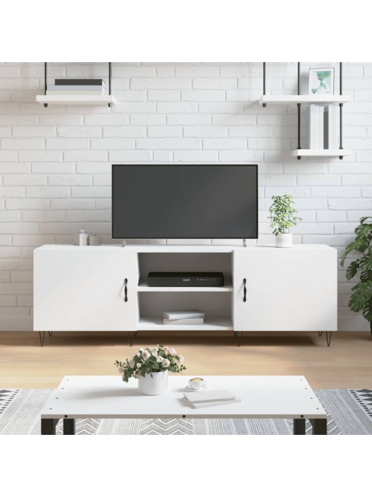 TV skříňka bílá 150 x 30 x 50 cm kompozitní dřevo