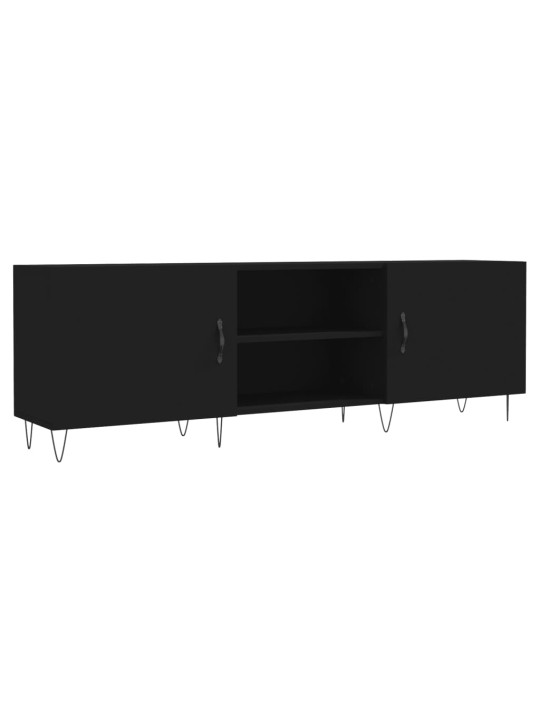 TV skříňka černá 150 x 30 x 50 cm kompozitní dřevo