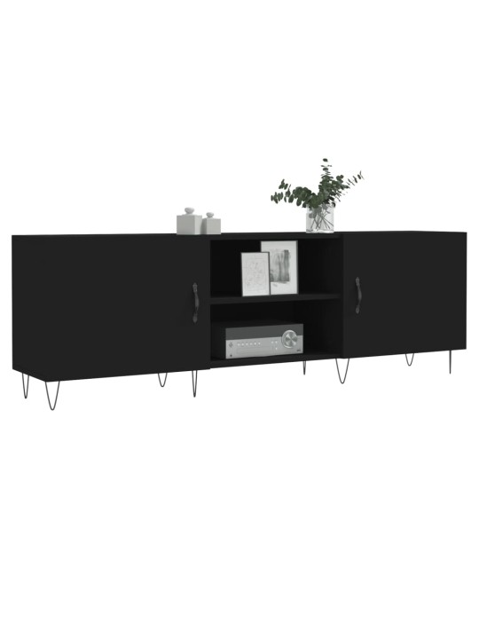 TV skříňka černá 150 x 30 x 50 cm kompozitní dřevo