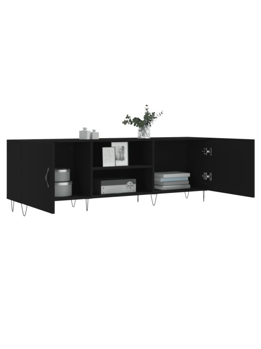 TV skříňka černá 150 x 30 x 50 cm kompozitní dřevo
