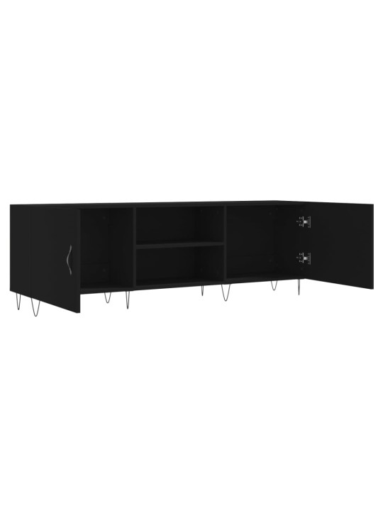 TV skříňka černá 150 x 30 x 50 cm kompozitní dřevo