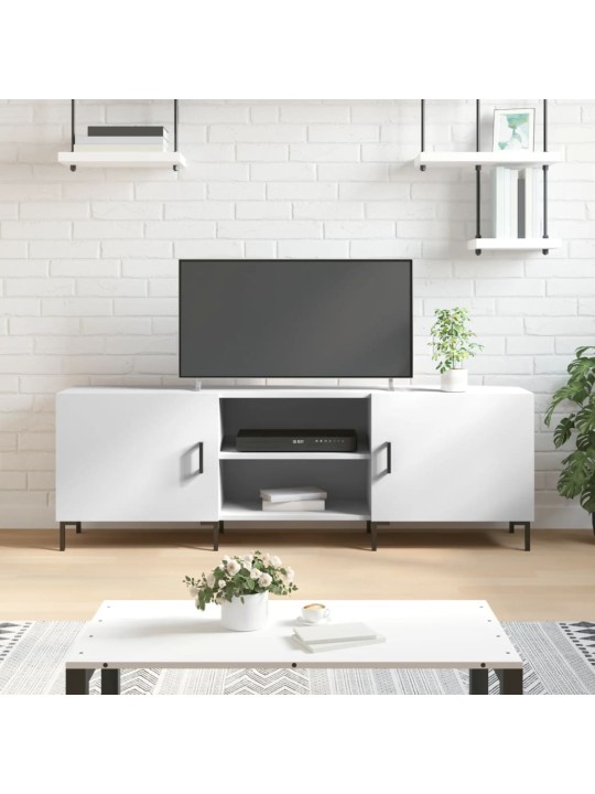 TV skříňka bílá 150 x 30 x 50 cm kompozitní dřevo