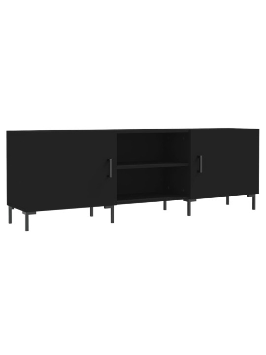 TV skříňka černá 150 x 30 x 50 cm kompozitní dřevo