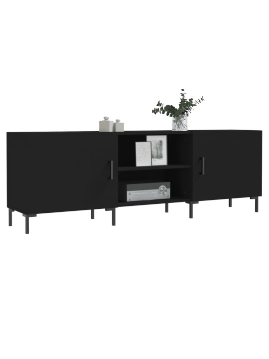 TV skříňka černá 150 x 30 x 50 cm kompozitní dřevo