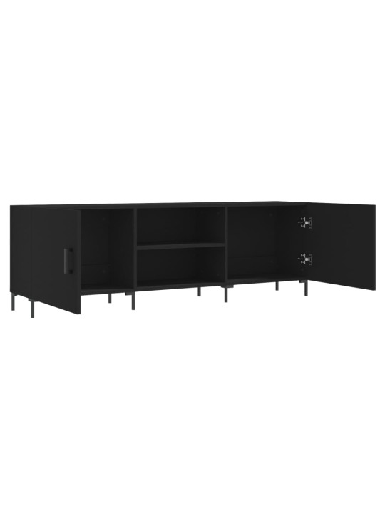TV skříňka černá 150 x 30 x 50 cm kompozitní dřevo