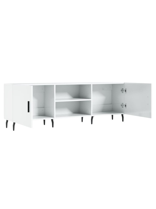 TV skříňka bílá s vysokým leskem 150x30x50 cm kompozitní dřevo