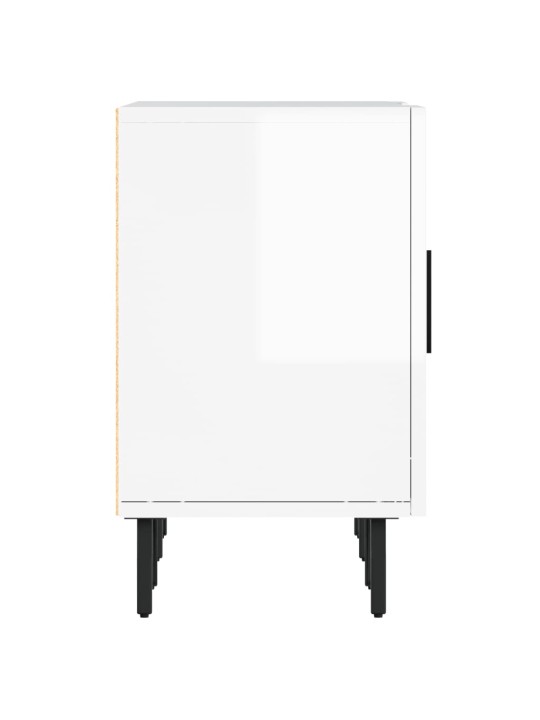 TV skříňka bílá s vysokým leskem 150x30x50 cm kompozitní dřevo