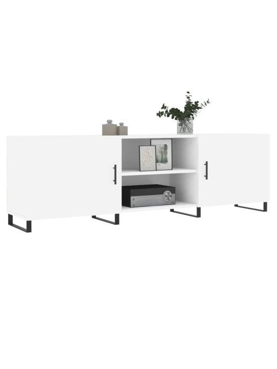TV skříňka bílá 150 x 30 x 50 cm kompozitní dřevo