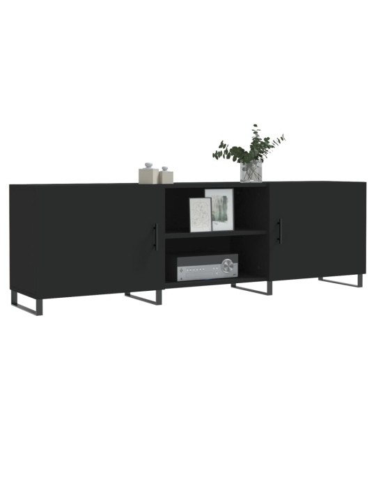 TV skříňka černá 150 x 30 x 50 cm kompozitní dřevo