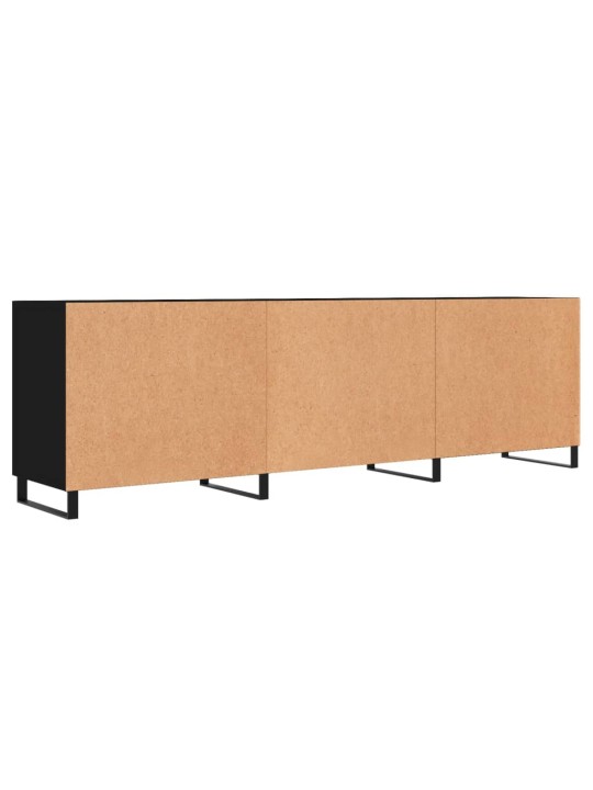 TV skříňka černá 150 x 30 x 50 cm kompozitní dřevo