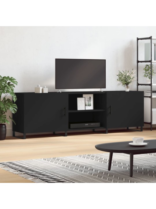 TV skříňka černá 150 x 30 x 50 cm kompozitní dřevo
