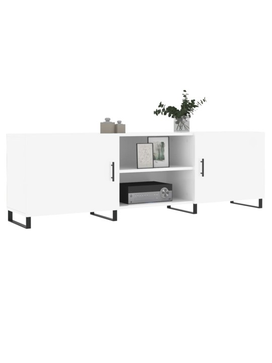 TV skříňka bílá s vysokým leskem 150x30x50 cm kompozitní dřevo
