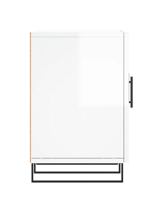 TV skříňka bílá s vysokým leskem 150x30x50 cm kompozitní dřevo