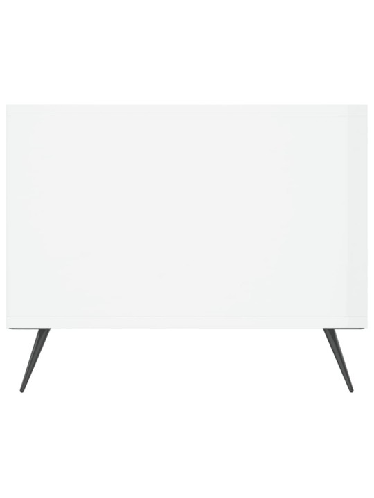 Konferenční stolek bílý s leskem 102x50x40 cm kompozitní dřevo