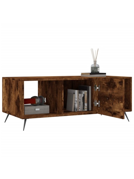Konferenční stolek kouřový dub 102x50x40 cm kompozitní dřevo
