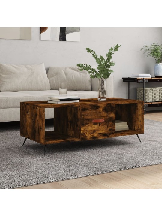Konferenční stolek kouřový dub 102x50x40 cm kompozitní dřevo