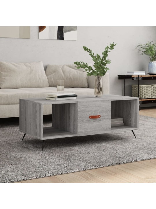 Konferenční stolek šedý sonoma 102x50x40 cm kompozitní dřevo
